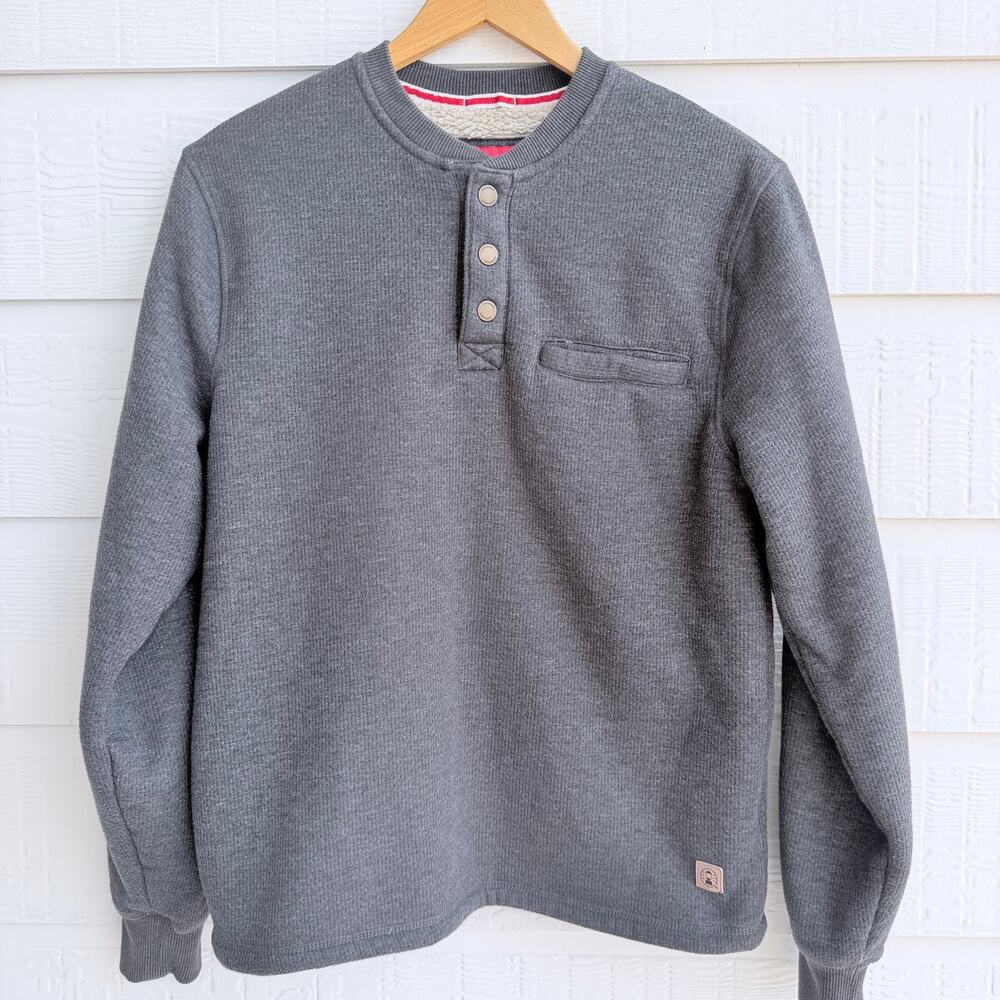 Coleman Gorpcore Sherpa Lined Pullover Mens S Charcoal Workwear